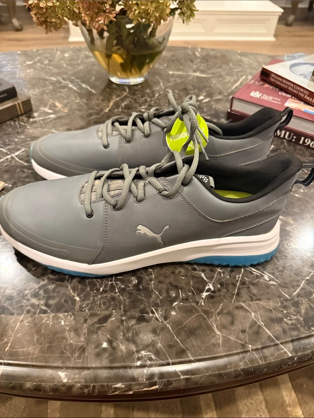Puma Men's Gray and Black Low-Top Sneakers